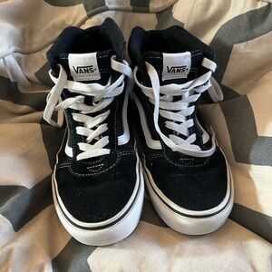 Vans Kids Black and White Sneakers